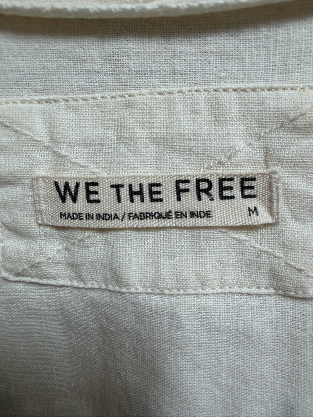 We The Free White Button-Up Shirt with Pink & Purple Floral Embroidery - Picture 3 of 14